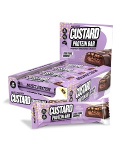 Muscle Nation Custard Protein Bars (Box) Choc Fudge Dated 04/25