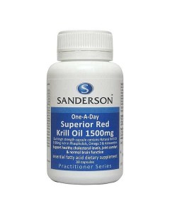 Sanderson Superior Red Krill Oil 1500mg 60 Capsules